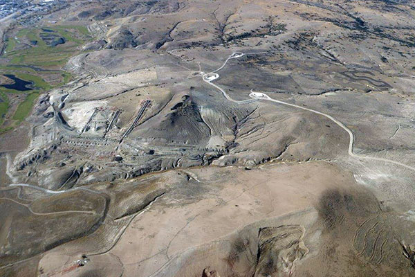 Arial view of the Anaconda Smelter Site