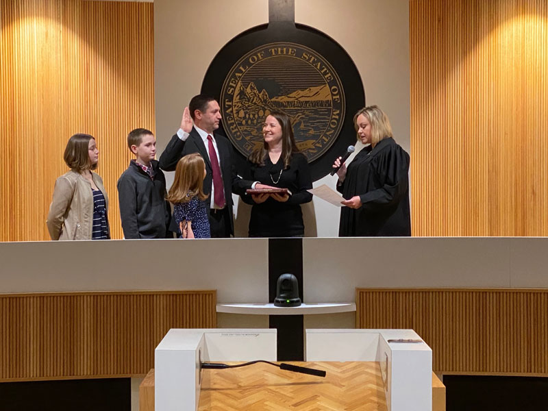 Knudsen Sworn in as Montana's Attorney General - Montana Department of  Justice