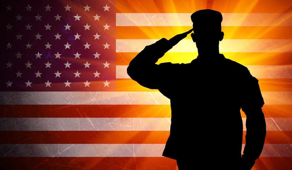 photodune proud saluting male army soldier on american flag background s