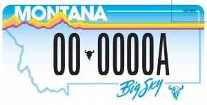 Montana original car number  plate.