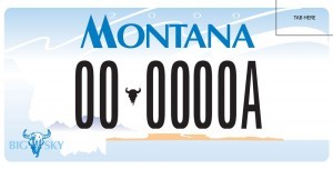 Montana original car number  plate.