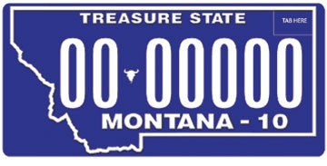 Original Nummernschild License Plate USA Montana VARIOUS TYPES Plaque Targa 