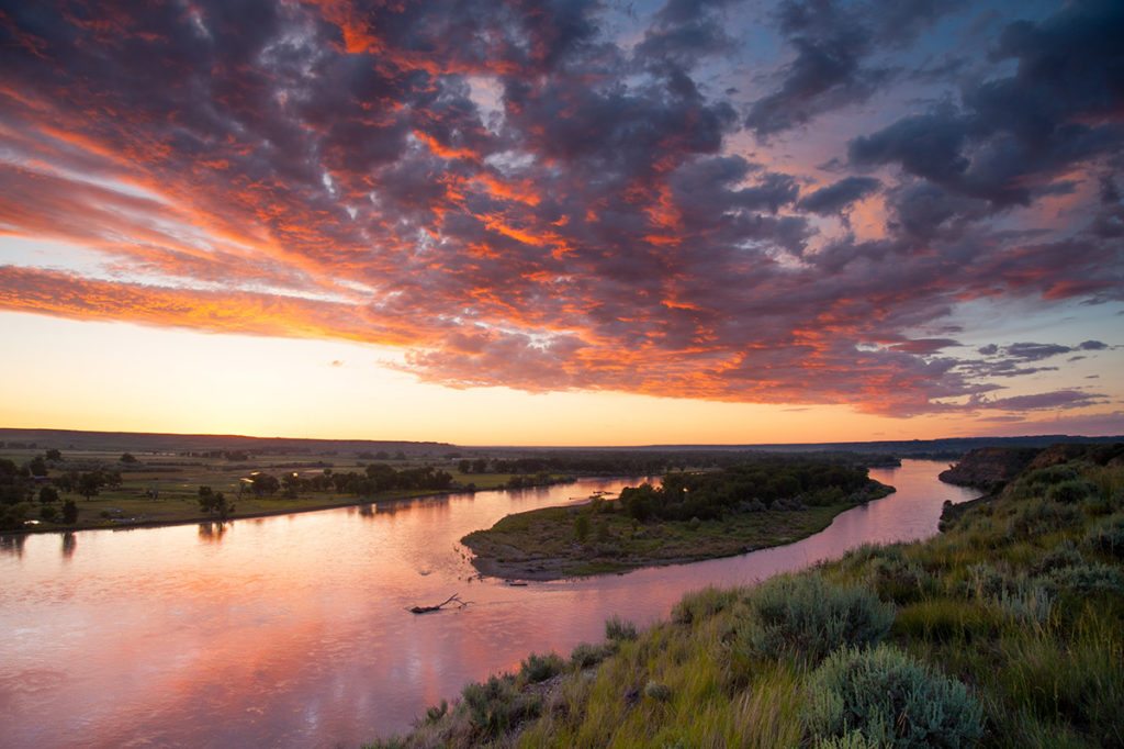 Yellowstone River at Sunset Graphic